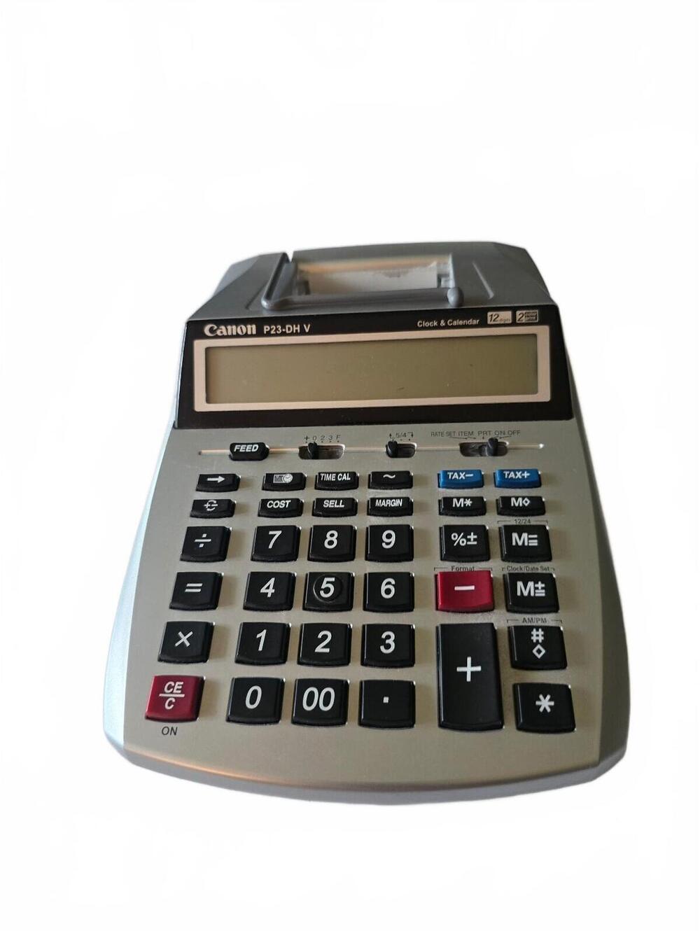 Canon P23-DH V 12-Digit Printing Calculator Two-Color Desktop Adding Machine